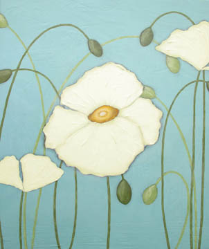 white poppies