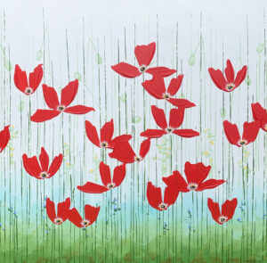 red poppies