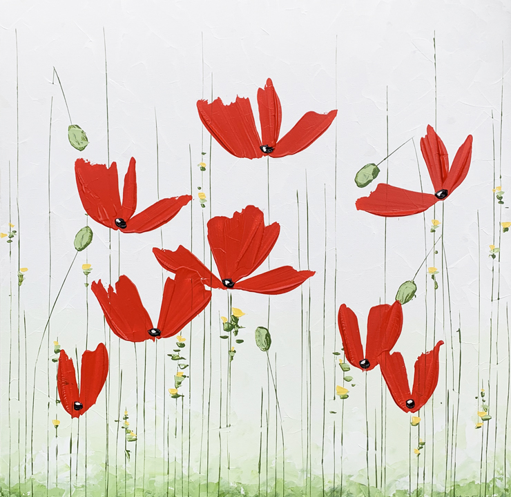 red poppies